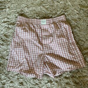 American Eagle Aerie Gingham Peach Boxers